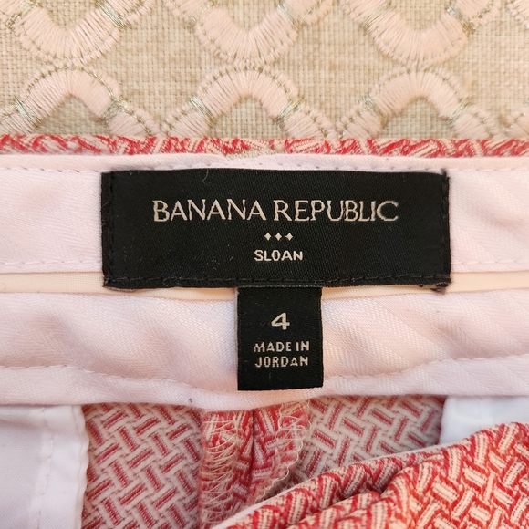 Banana Republic Women's Sloan Slim High-Rise Ankle Pants In Red Size 4 - Picture 4 of 8